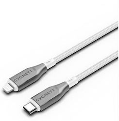 Cygnett Cable Lightning To Usb-c 30w Series Armoured Charge Synchronization 2m White Cygnett Cable Lightning To Usb-c 30w Series Armoured Charge Synchronization 2m White