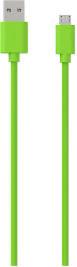 Jaym Kabel Micro-USB Zu USB-A 2,4A Lade Synchronisation Pop Collection 1,5m Grünes