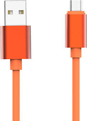 Jaym Micro-USB Zu USB-A 2.4A Lade- und Synchronisationskabel Pop Collection Länge 1,7m Orange