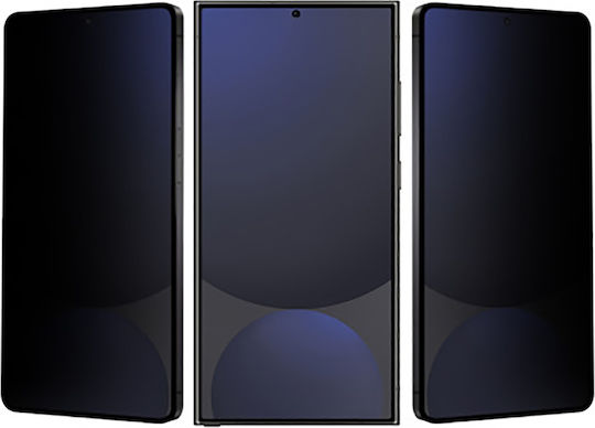 Eiger 2.5D Premium Tempered Glass for Galaxy S25 Ultra Privacy Transparent Black