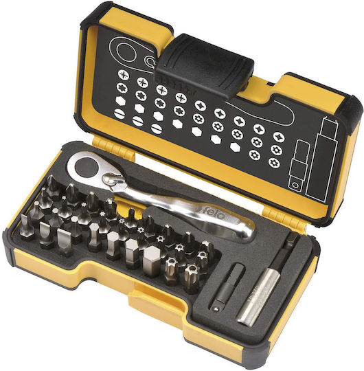 Felo Set de chei tubulare și clichet 1\4" 33buc