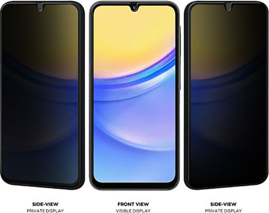 Eiger 2.5d Закалено Стъкло Samsung Galaxy A16 4g 5g Поверителност Ултра Устойчиво Прозрачно Черно