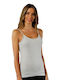 Mit Spaghetti-Träger Light Grey Damen T-Shirt