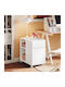 Шкаф за Бюро от MDF с Колелца Бял 58x59x35см