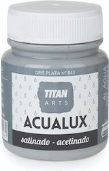 Aqualux Titan Arts Satinado 75ml Silber Wasserbasierende Malerei & Handwerksfarben
