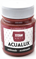 Aqualux Titan Arts Satinado 75ml Rojo Ingles No806 Spezielle Bastelfarben