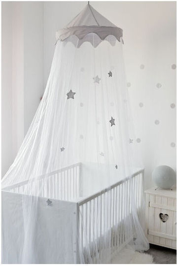 Trois Kilos Sept Baby Moskitonetz Zimmer Weiß