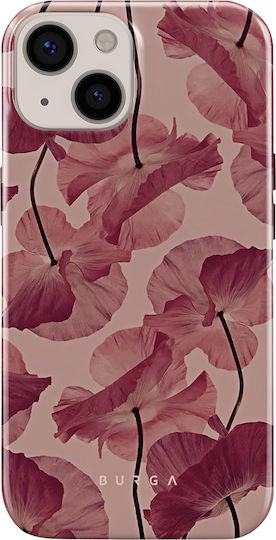 Burga Handyhülle iPhone 13 Elegante Zarte Kuss Muster Burgundisch