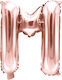 Balloon Foil Letter Μ Rose Gold 35cm