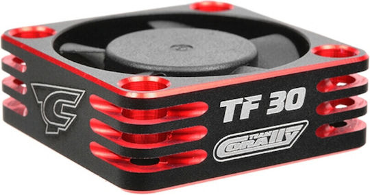 Team Corally Ultra High Speed Cooling Fan Tf-30 W Bec Connector 30mm Color Black Red