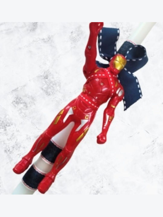 Λαμπάδα Iron Man Στρογγυλή Κόκκινη Λαμπάδα Iron Man Στρογγυλή Κόκκινη