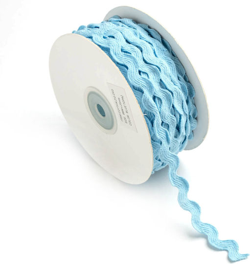 Zick-Zack-Band Dick 8mm 25m Hellblau