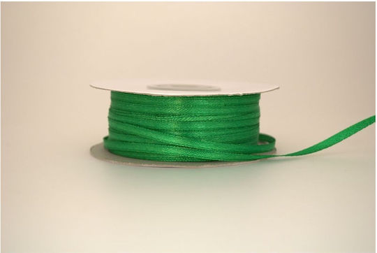 Kyriacou Satin Double Face Ribbon 3mmx100m Green Sanxxxxx-xx3100-63xxxx