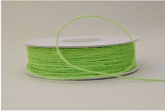 Kyriacou Natural Jute Lace 1mmx100m Light Green Jufxxxxx-xx1100-60xxxx