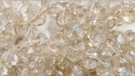Perlen Glas Kristall Perlen 100 Stück 6 mm Col Beige