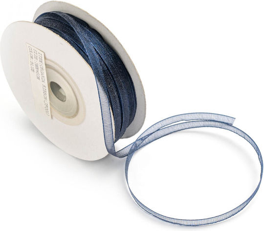 Organza Ribbon Soft Thin Stiff 3mm 50m Orgxxxxx-xx3x50 Navy Blue