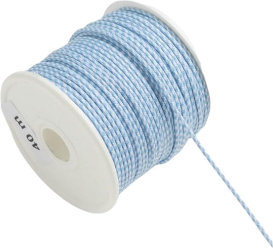 Kyriacou Matte Colored Laces 2mmx40m White-Blue Light Kobxxxxx-xx2x40-0140xx