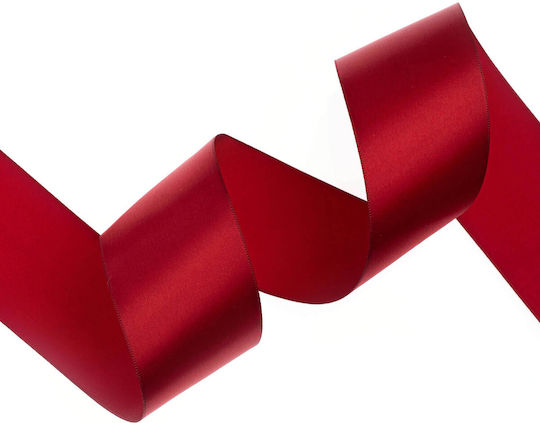 Satin Single Face Ribbon Organza 50mm 50m Bordeaux