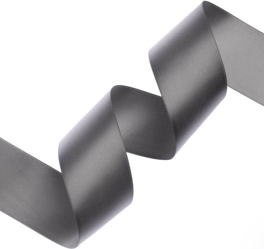 Satin Double Face Ribbon Organza 38mm 50m Sap5xxxx-x38x50 Gray
