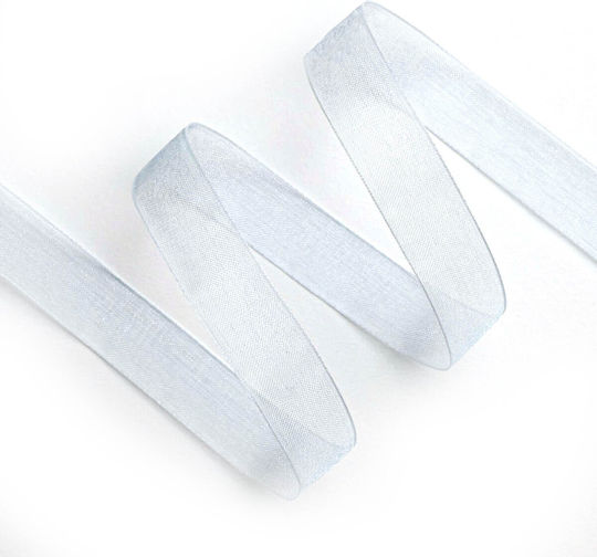 Organza Ribbon Soft Thin Edge 15mm 50m Orgxxxxx-xx15x50 Sky Blue