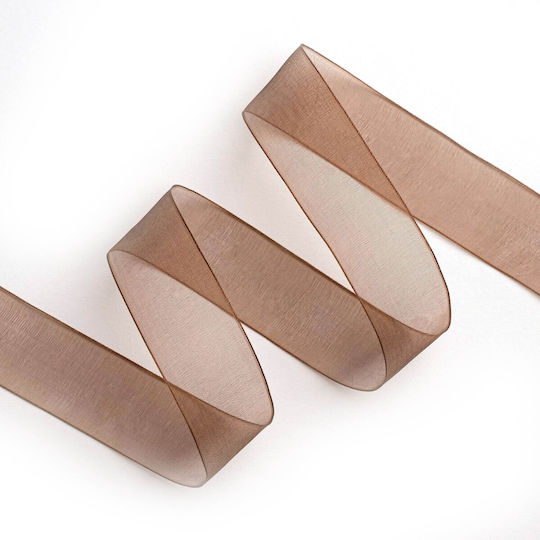 Organza-Band Weich Dünn Saum 25mm 50m Orgxxxxx-xx25x50 Braune
