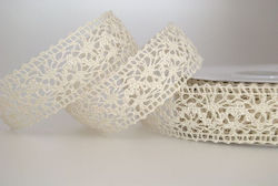 Lace Ribbon Knitted 22mm 10m Lacxxxxx-x22x10 Ivory