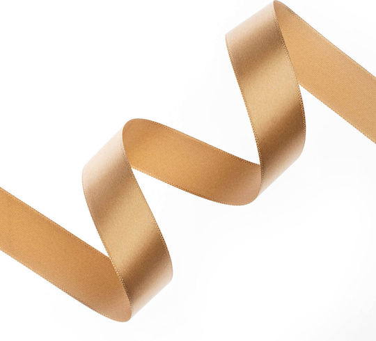 Satin Single Face Ribbon Organza 20mm 100m Sand Beige