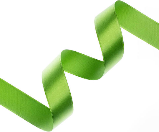 Satin Single Face Ribbon Organza 20mm 100m Light Green