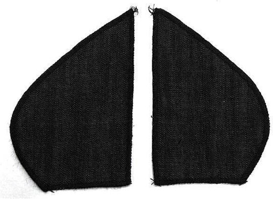 Thermal Adhesive Collar Stays Col 004 Black 2 Pieces 16.5 X 11cm