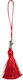 Fabric Tassel Shiny Bead Taskt303 Red