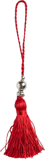 Fabric Tassel Shiny Bead Taskt303 Red