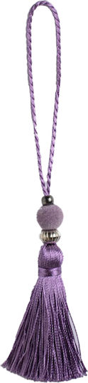 Fabric Tassel Shiny Bead Taskt303 Lilac