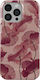 Burga Case Iphone 14 Pro Max Elegant Tender Kiss Pattern Burgundy