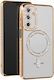 Avizar Diamond Case Samsung Galaxy A16 Magsafe Contour Strass Gold