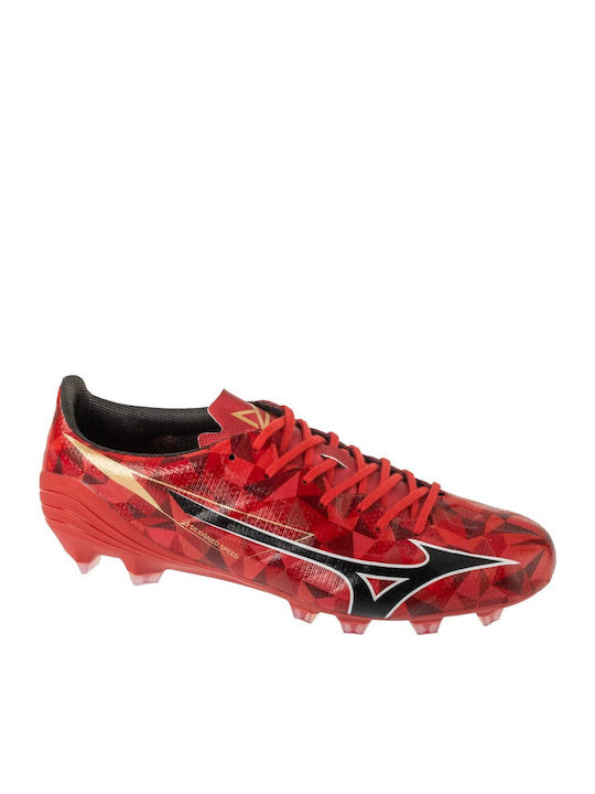 Mizuno Alpha Ii Pro Football Shoes with Cleats Red