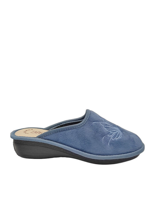 Zarkadi 924 Camoscio Women's Winter Slippers Blue Avion