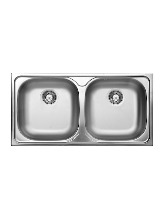 Deante Drop-In Chiuvetă Inox cu robinet L43.5xW78cm Argintiu