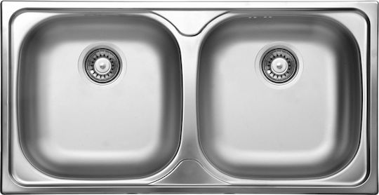 Deante Drop-In Chiuvetă Inox cu robinet L43.5xW78cm Argintiu