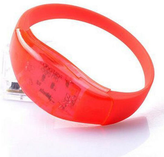 Bright Bracelet Sound Detector Activation Cyclists Runners Party G01 Oem Red