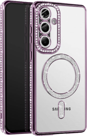 Avizar Diamond Case Samsung Galaxy A56 Magsafe Outline Strass Purple