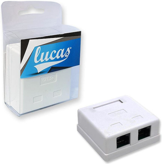 Netzwerksteckdose Utp Cat5e Doppel Mini 8p8c Lucas-sm195