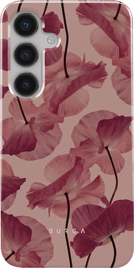 Burga Case Samsung Galaxy S24 S25 Elegant Tender Kiss Pattern Burgundy