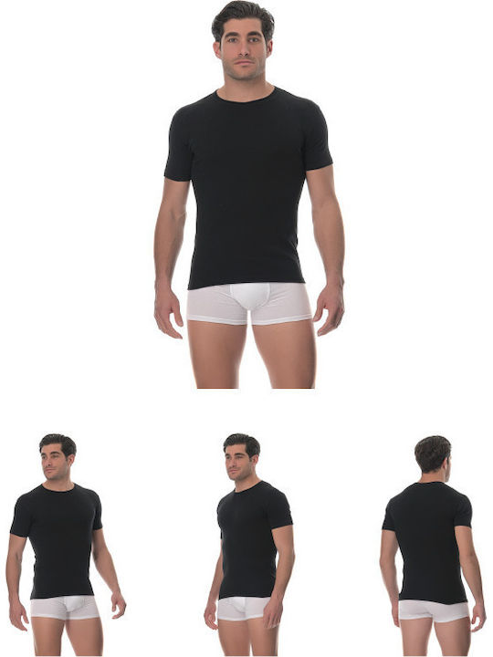 Offer 4 Men's Undershirts Short Sleeve Slim Fit...