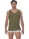 Tricouri de Corp Pentru Bărbați Fără Mâneci Croială Largă Lido Underwear Khaki 100% Bumbac