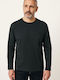 Luciano Faketti Cotton Long Sleeve Black Blouse