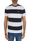 Colmar T-shirt Ριγε Regular Fit Composition Μπλε-λευκο