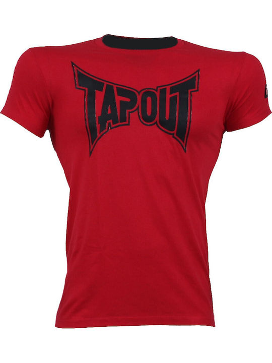 T-Shirt Rote Schwarze Logo 21080 Tapout Rote