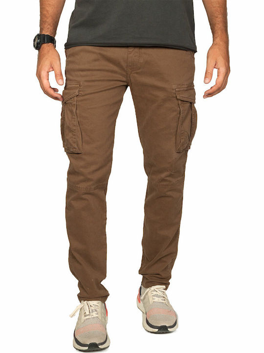 Scinn Cargo Trousers Pilot Brown Men's Slim Fit 221-92-sp153-br