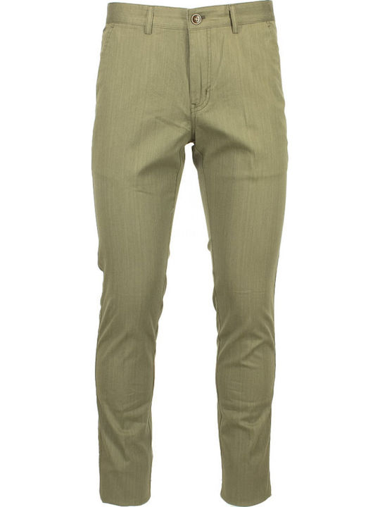 New York Tailors Men's Trousers Chinos Slim Olive Passy-green
