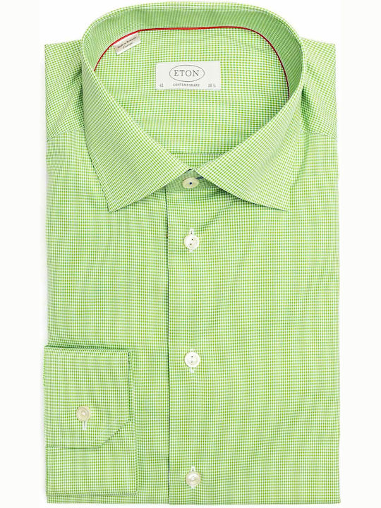 Eton Shirt Series Contemporary 2200794686 542 Green Checked